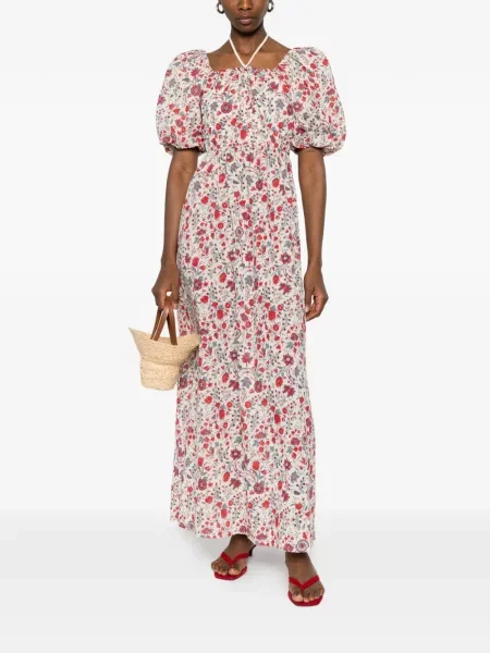 Rochie maxi Antik Batik cu model floral de costum