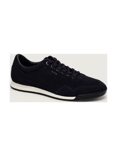 BOSS BLACK Sneakers Nitan_Lowp_sdhsd | piele întoarsă negru