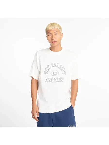 Koszulka New Balance Graphic krótki rękaw S biała