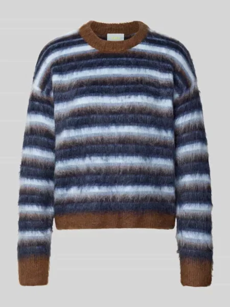 Sweter z dzianiny z elastycznej mieszanki wełny o kroju relaxed fit Jjxx niebieski