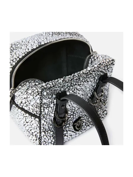 Pinko Geantă pe umăr CUBIC FULL STRASS negru