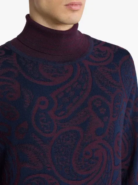 Heláncă Etro cu model paisley din jacard albastru
