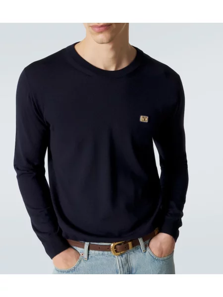 Pulover Valentino de lână albastru