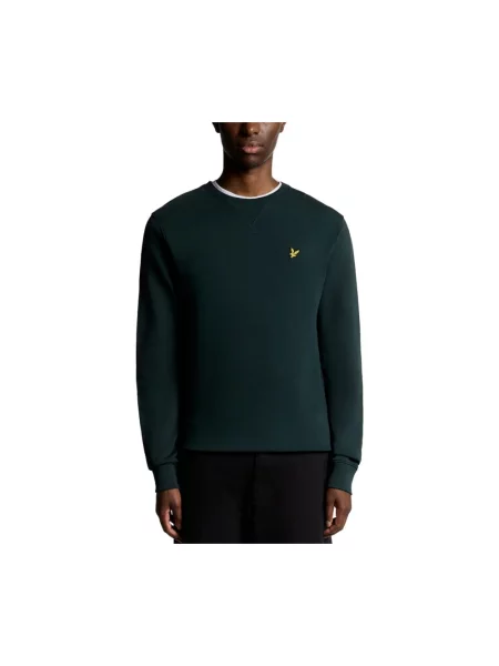 Bluza Lyle & Scott z dekoltem w kształcie litery U zielona