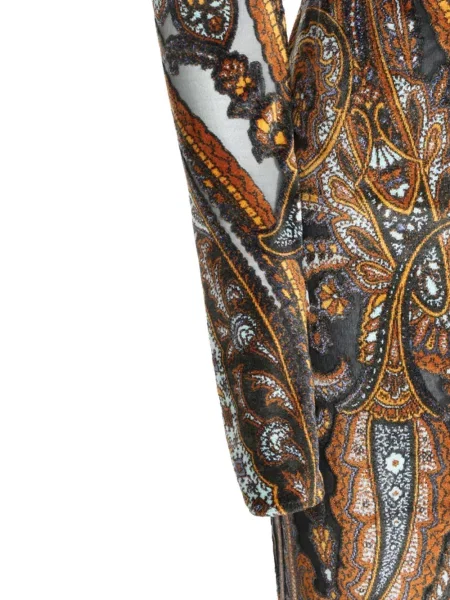 Rochie midi Etro cu imagine cu model paisley negru