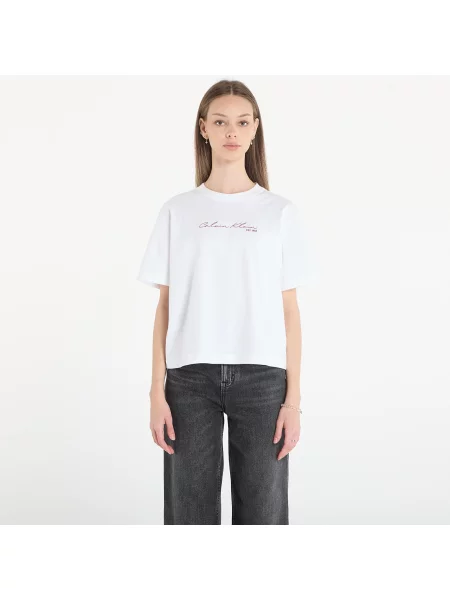 Tričko Calvin Klein Jeans Ss Graphic Boxy Tee White L bílé