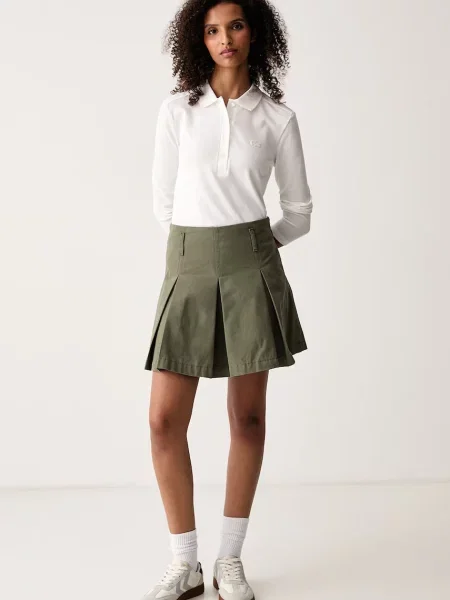 Tricou cu mânecă lungă Lacoste alb