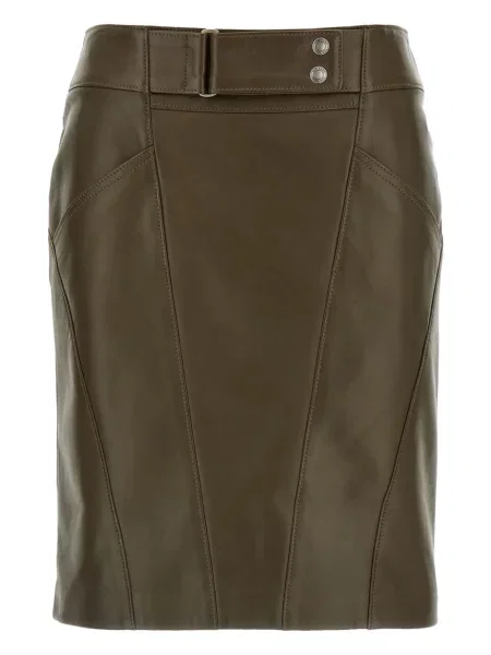 Fustă din piele Tom Ford verde