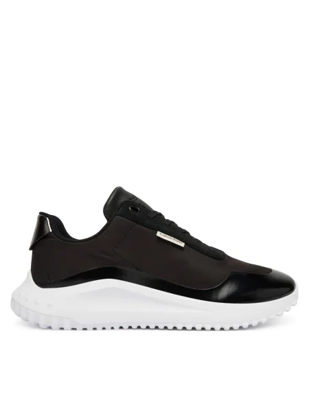 Sneakerși Calvin Klein Jeans cu șireturi din dantelă negru