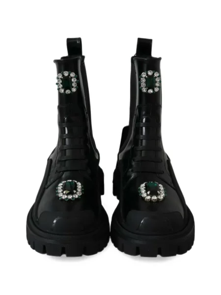 Cizme scurte Dolce & Gabbana din piele negru