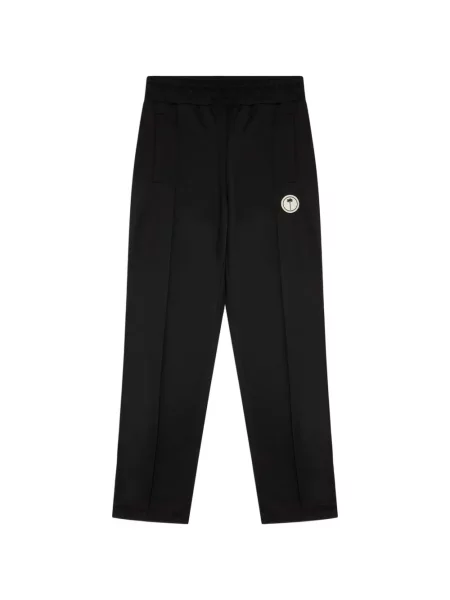 Pantaloni Palm Angels cu dungi alergare cu autograf negru