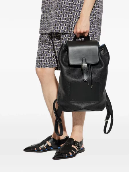 Rucsac Lanvin din piele cu cataramă negru