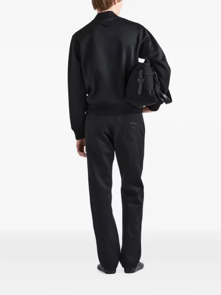 Pantaloni Prada din jerseu negru