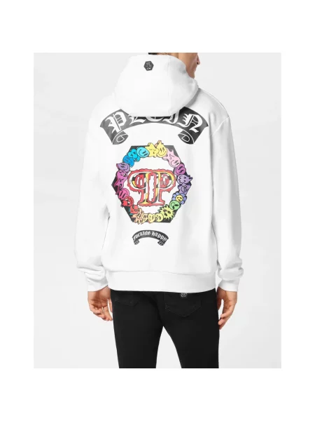 Bluza z kapturem Philipp Plein z kapturem biała
