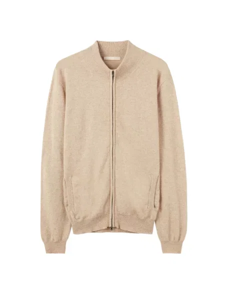 GOBI Cashmere Geacă tricotată Men's Essential Full-Zip Cashmere Cardigan șampanie
