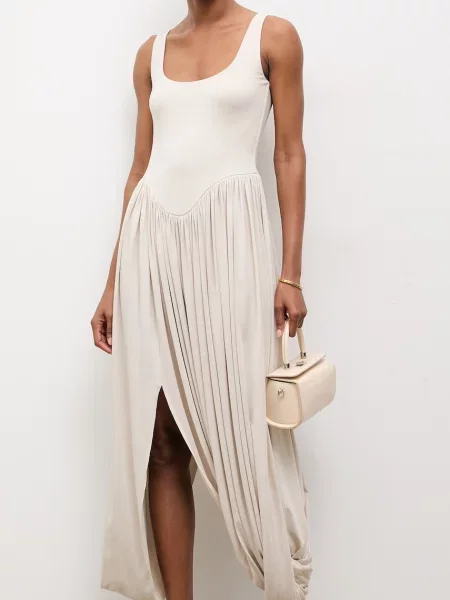 Answear.LAB sukienka letnia z kolekcji Unscripted beżowa