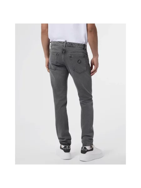 Jeansy straight leg Philipp Plein szare