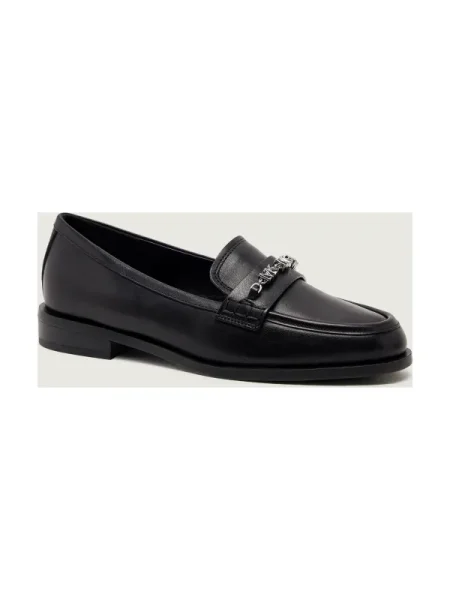 Michael Kors De piele pantofi loafer DINA negru