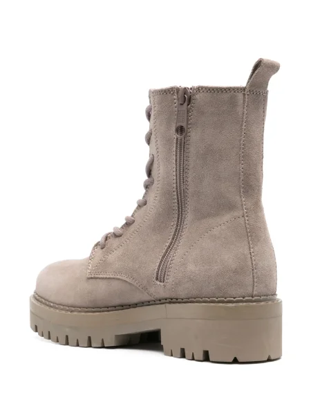 Botine Tommy Jeans cu șireturi din piele de căprioară maro