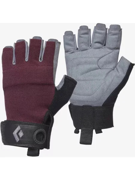 Rękawice Black Diamond Crag Half-Finger czerwony bordowy XS czarne