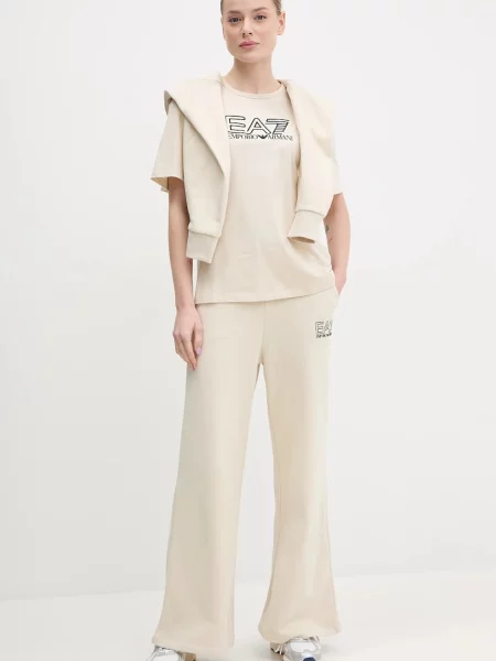 Koszulka Emporio Armani Train Visibility almond milk beżowa