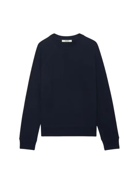Bluza Zadig & Voltaire z dżerseju z siateczki niebieska