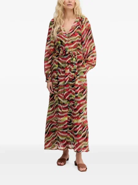 Rochie maxi Lola_casademunt cu imagine cu imprimeu abstract roșu