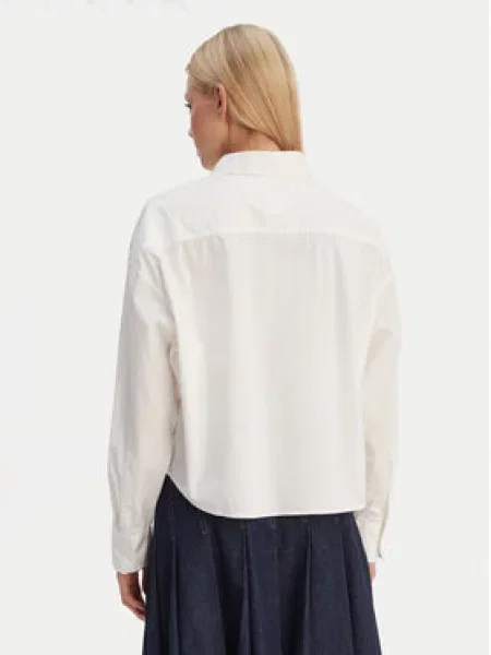 Tommy Jeans košulja za žene od pamuka bež