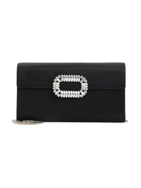 Kopertówka Roger Vivier na sprzączkę czarna