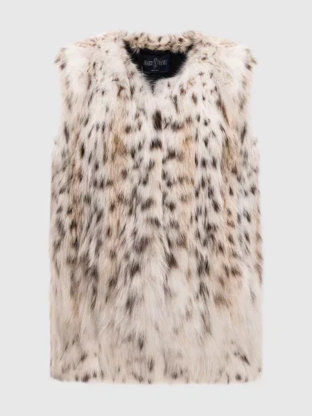 Жилет з хутра рисі Marco Schera Vanoli білий