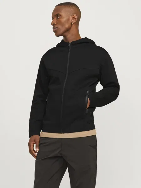 JACK & JONES Tepláková bunda JCofusion' čierna