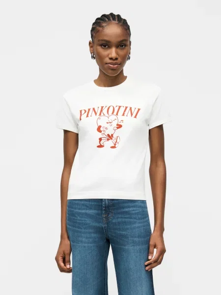 PINKO Tricou INTENSO roșu orange alb