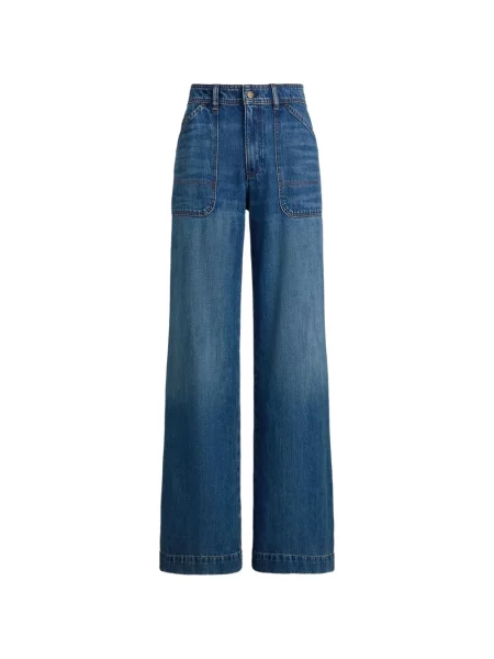 Blugi cu picior larg Lauren Ralph Lauren albastru