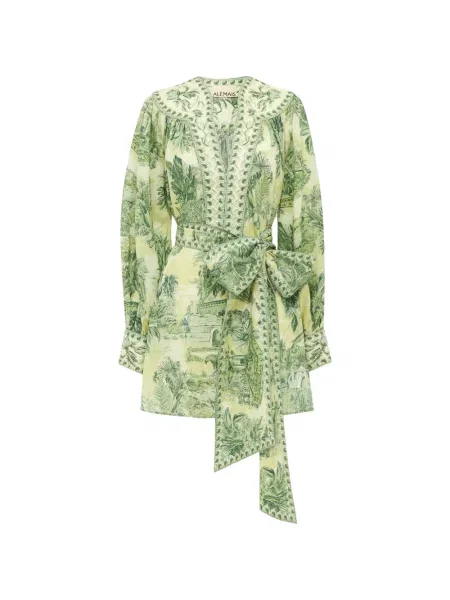 Sukienka mini Alemais z kokardką garniturowa