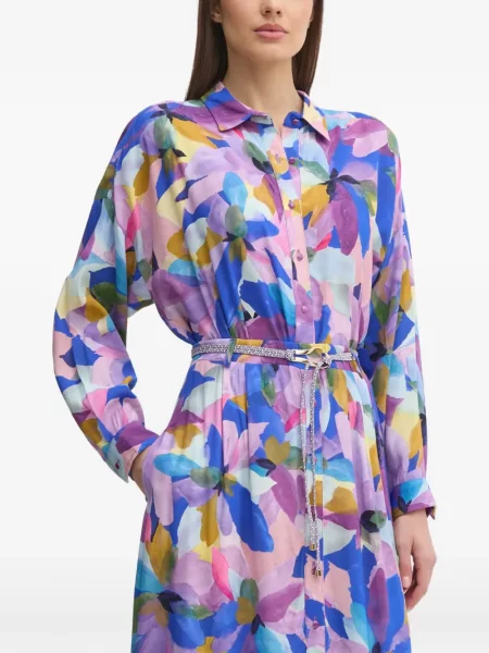 Koszula La Petite Française w kwiatki niebieska