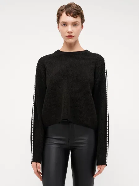 Vero Moda Tall Sveter VMZORA gaštanová biela