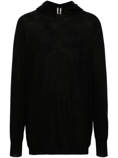 Pulover Rick Owens cu glugă negru
