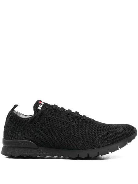 Sneakerși Kiton cu șireturi tricotate negru