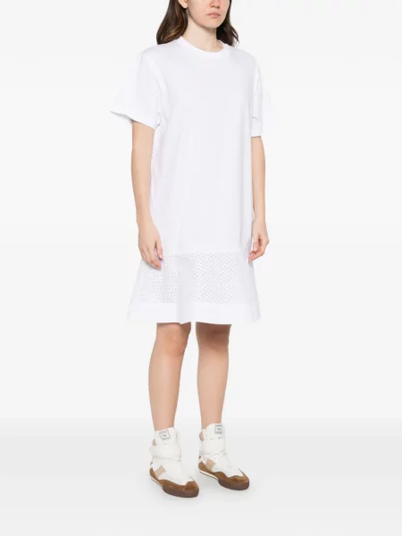 Rochie mini Moncler cu volane alb