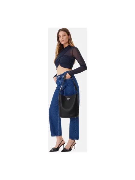 Guess Torba Meridian Z Woreczkiem schwarz czarna