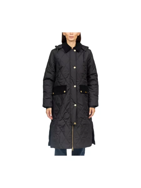 Pikowany trencz Barbour czarny