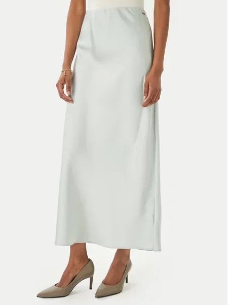 Calvin Klein Spódnice Kobieta L Satynowa spódnica maxi A-line zielony