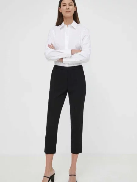 Theory pantaloni femei mulata high waist negru
