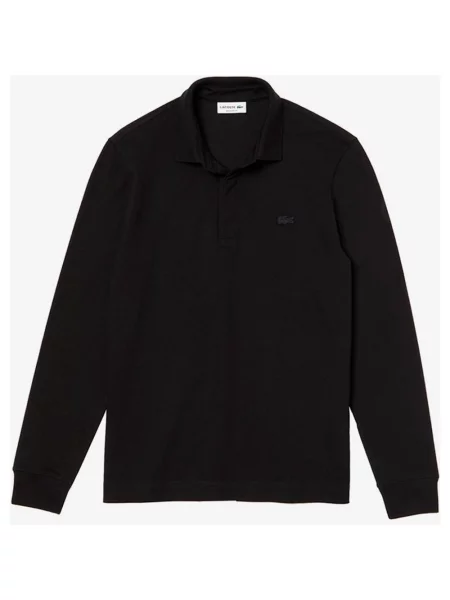 Koszulka polo z długim rękawem Lacoste Sportswear Paris Regular Fit S czarna