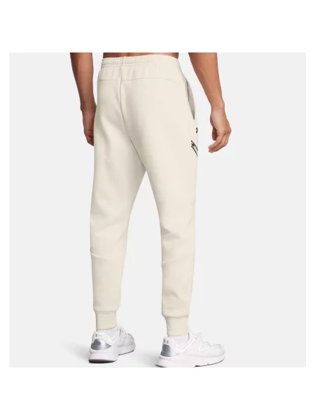 Kalhoty Under Armour Unstoppable Fleece summit white/black bílé