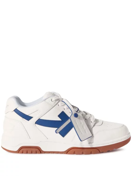 Sneakerși Off-white din piele alb