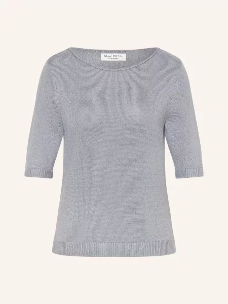 Marc O'polo Úpletové Tričko Se Lnem šedá