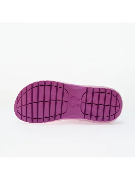 Чехли Crocs на платформе розово