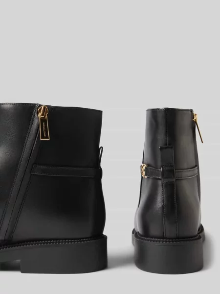Botki ze skóry z detalem z logo Model MANDY' Michael Michael Kors czarne