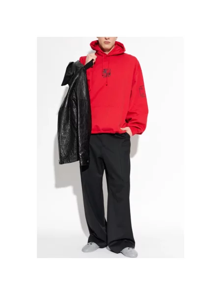 Bluza z kapturem Vetements czerwona